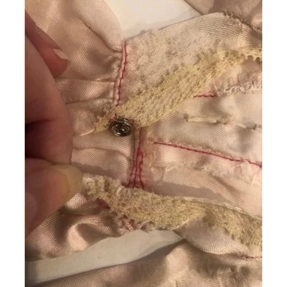 Vintage Barbie Doll Dress Lace Trim‎
